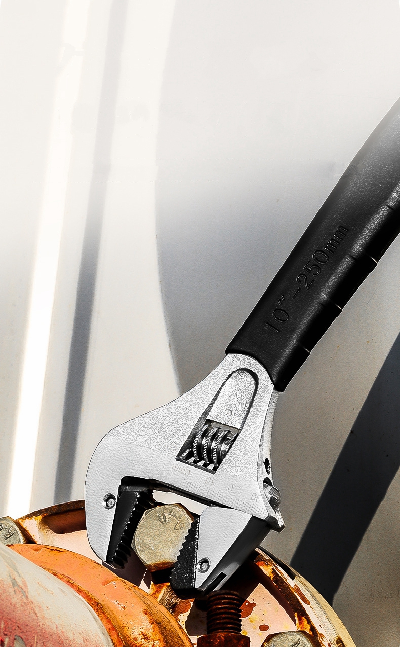 Home Bathroom Lock - Adjustable Ratchet Wrench Non-Slip Handle Plumbing