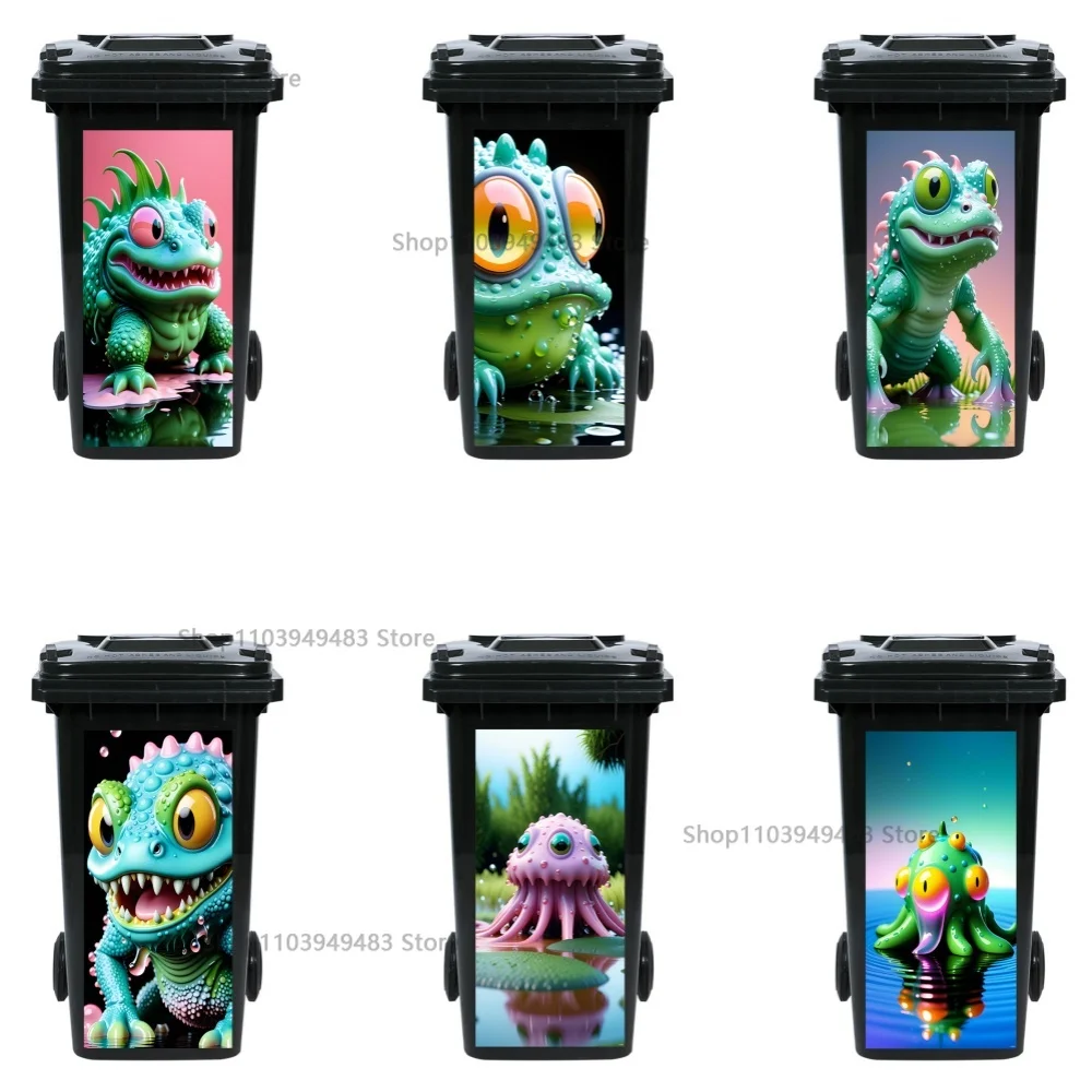 Home Bathroom Trash Can - Frog Dinosaur Outdoor Trash Can Decor