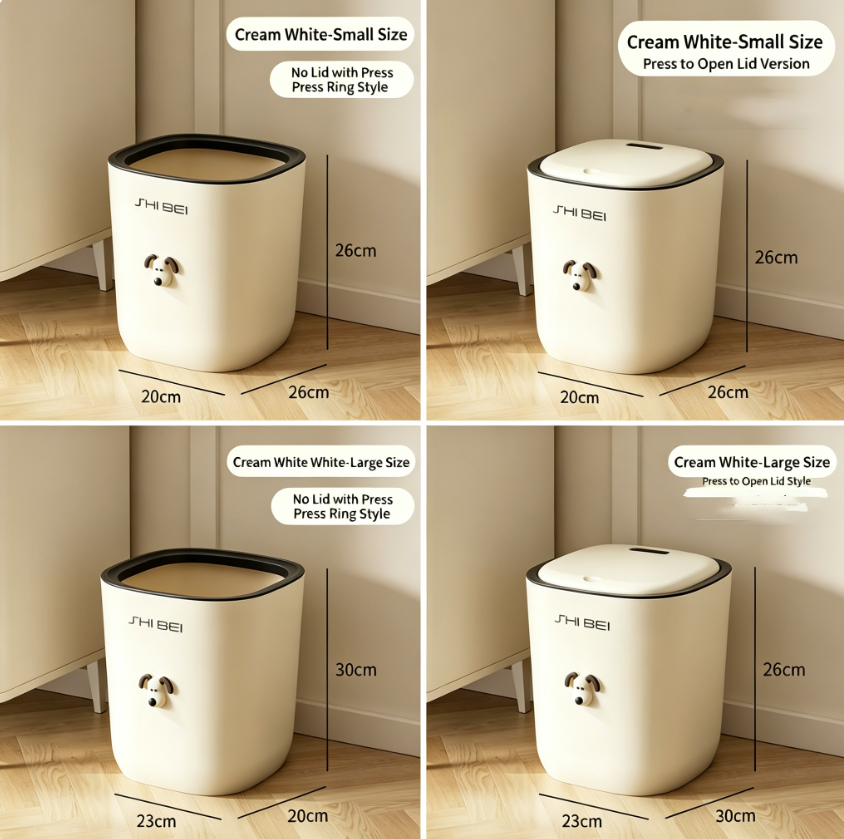 Home Bathroom Trash Can - Large Capacity Kitchen Bathroom Toilet Trash