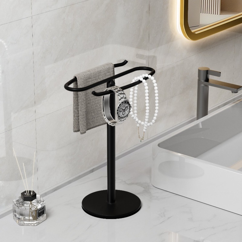 Home Hardware Bathroom Sinks - High Beauty Black Freestanding Towel Bar