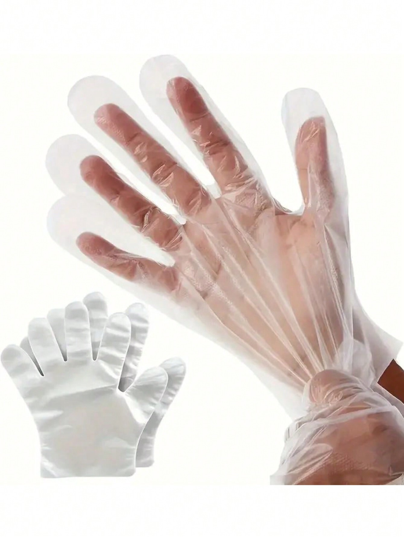 Home And Bathroom Cleaning Services - 100pcs Disposable Plastic Gloves, Suitable For