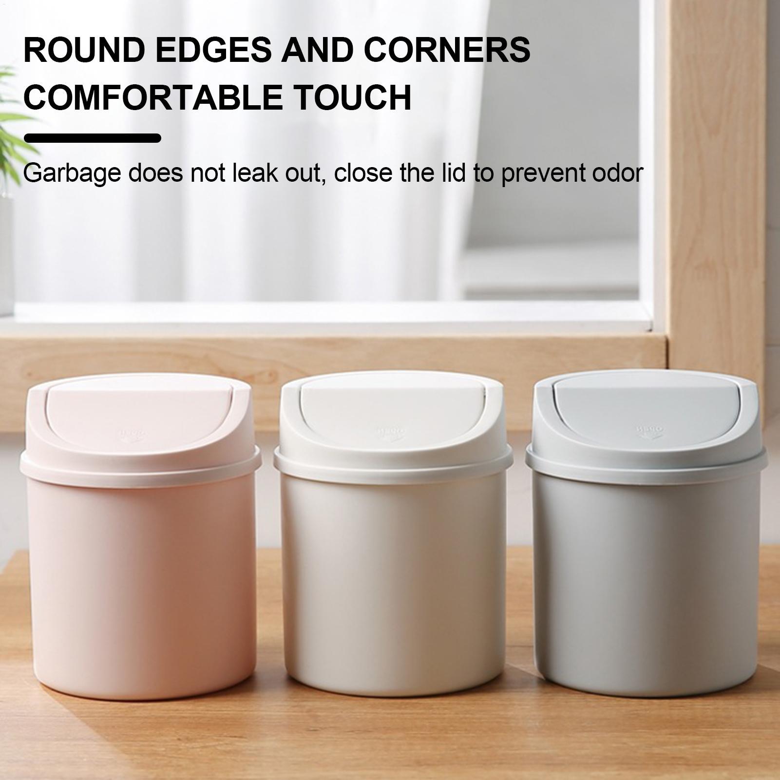 Home Bathroom Trash Can - Mini Desktop Bin Small Trash Can