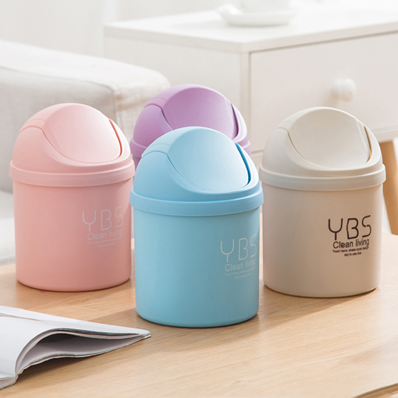Home Bathroom Trash Can - Car Universal Waste Bin with Lid