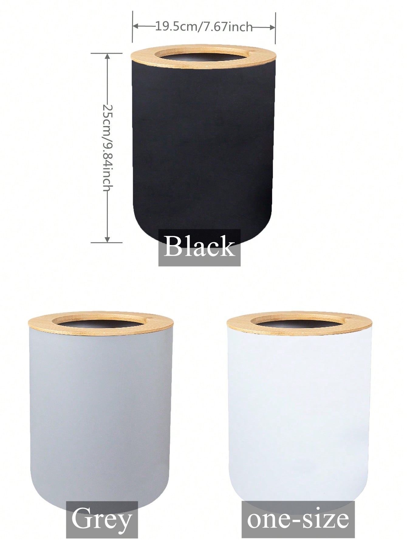 Black Plastic Trash Bin Modern - Home Bathroom Trash Can recensie en prijs