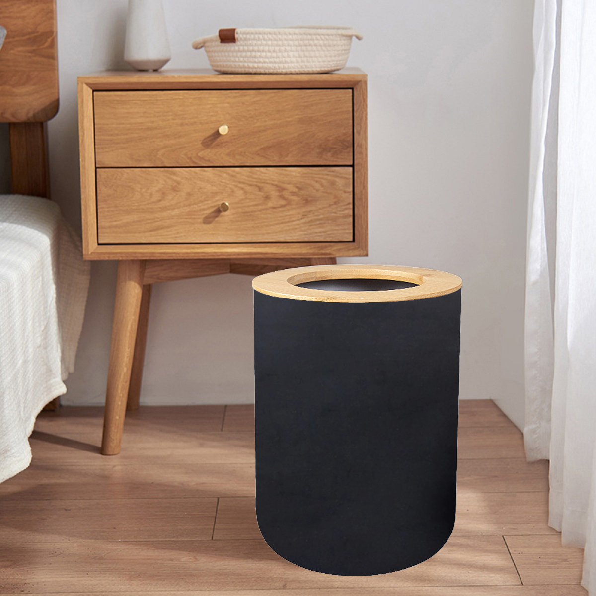 Black Plastic Trash Bin Modern - Home Bathroom Trash Can recensie en prijs