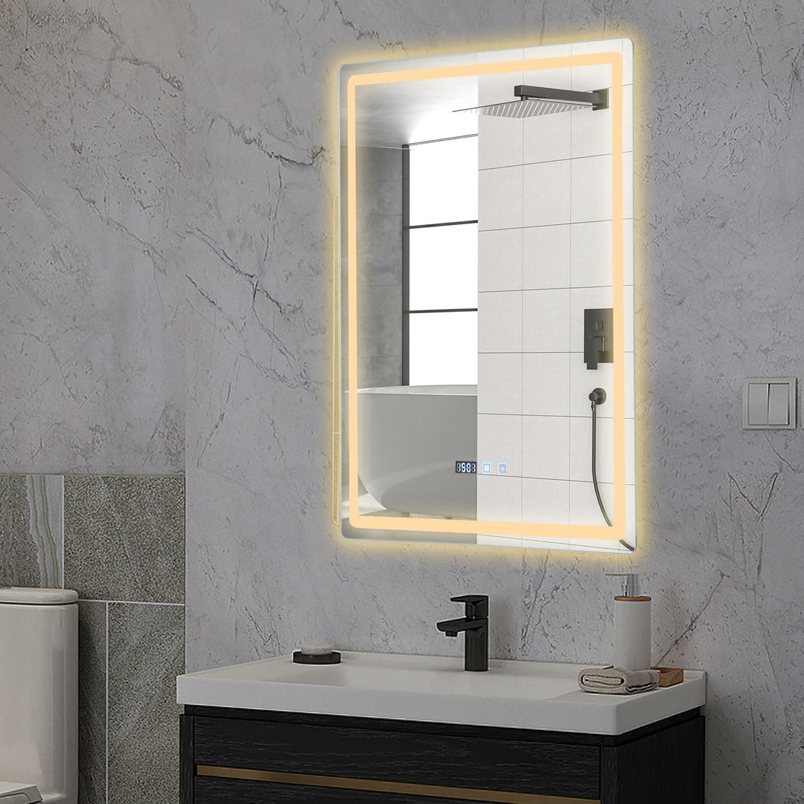 LED Bathroom Wall Mirror, Smar - Bathroom Mirror Led recensie en prijs