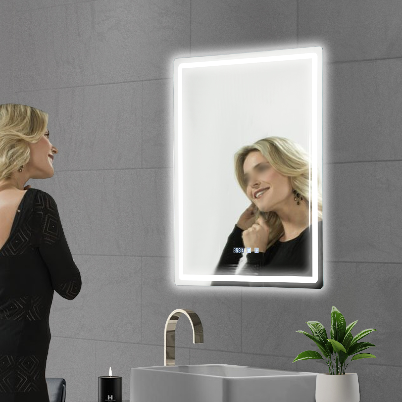 LED Bathroom Wall Mirror, Smar - Bathroom Mirror Led recensie en prijs