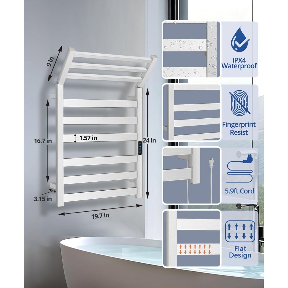Wall-Mounted Electric Towel Wa - Towel Bar Stainless recensie en prijs