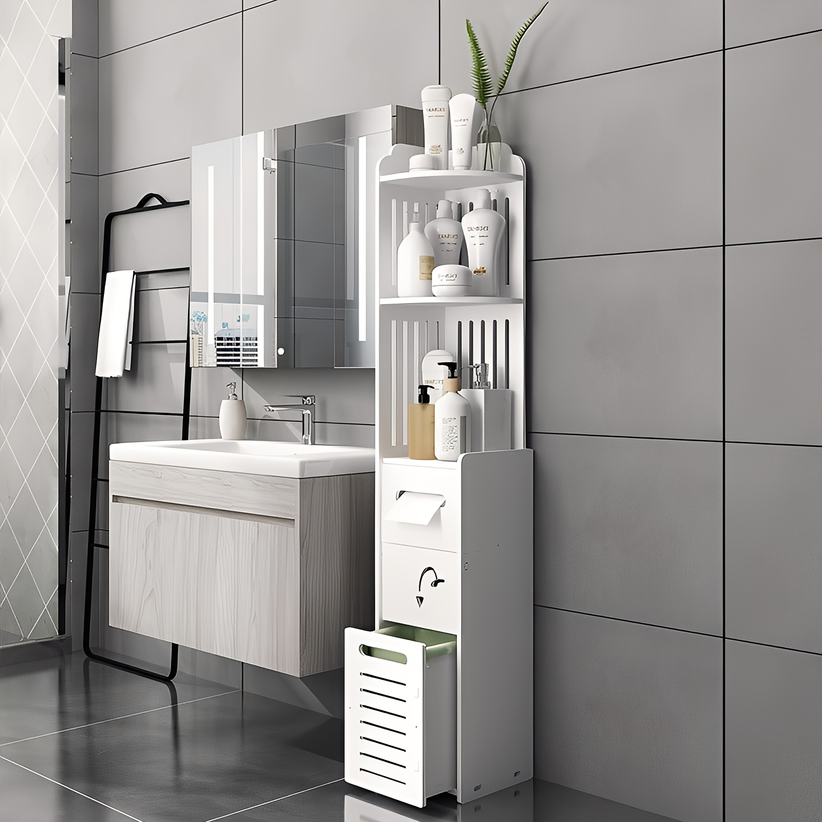 Space-Saving Bathroom Cabinet, - Home Bathroom Cabinets recensie en prijs