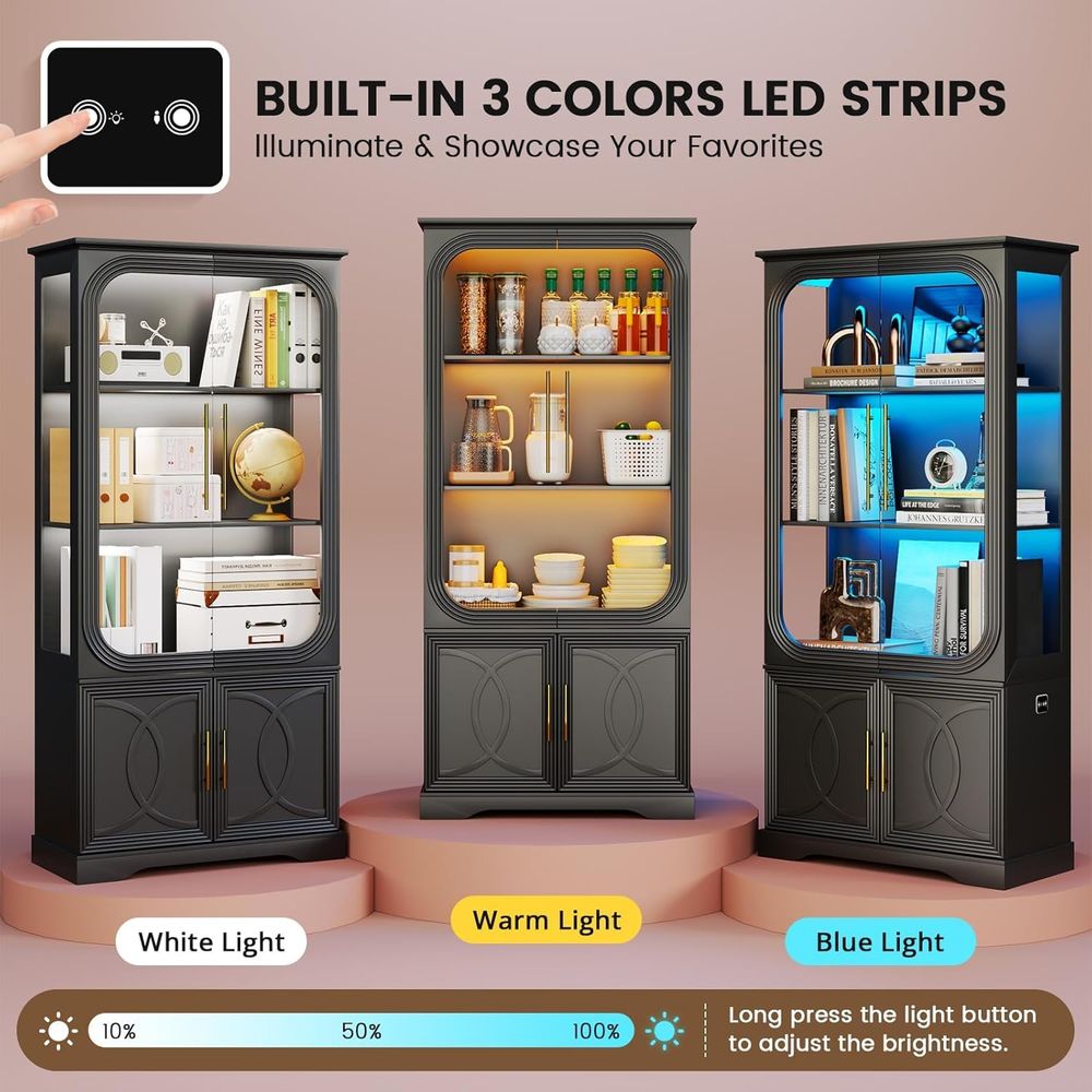 69 Tall Glass Display Cabinet  - Home & Bathroom Building Products Pte Ltd Photos recensie en prijs