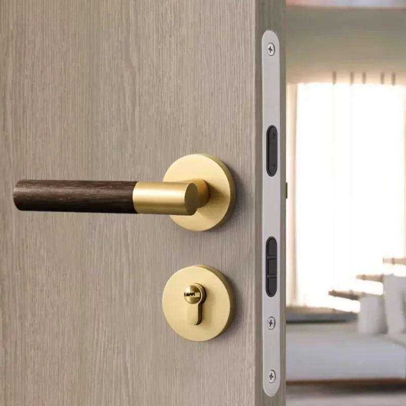 Wooden Door Handle Zinc Silent - Home Bathroom Lock recensie en prijs