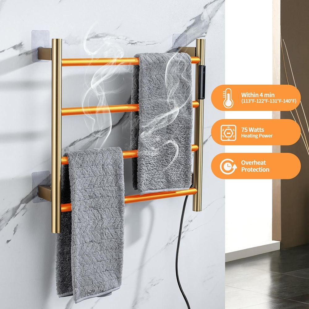 4-Bar Wall-Mounted Electric To - Towel Bar Stainless recensie en prijs