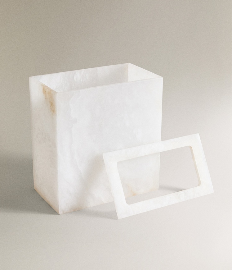 Natural Stone Snowflake Gypsum - Home Bathroom Trash Can recensie en prijs