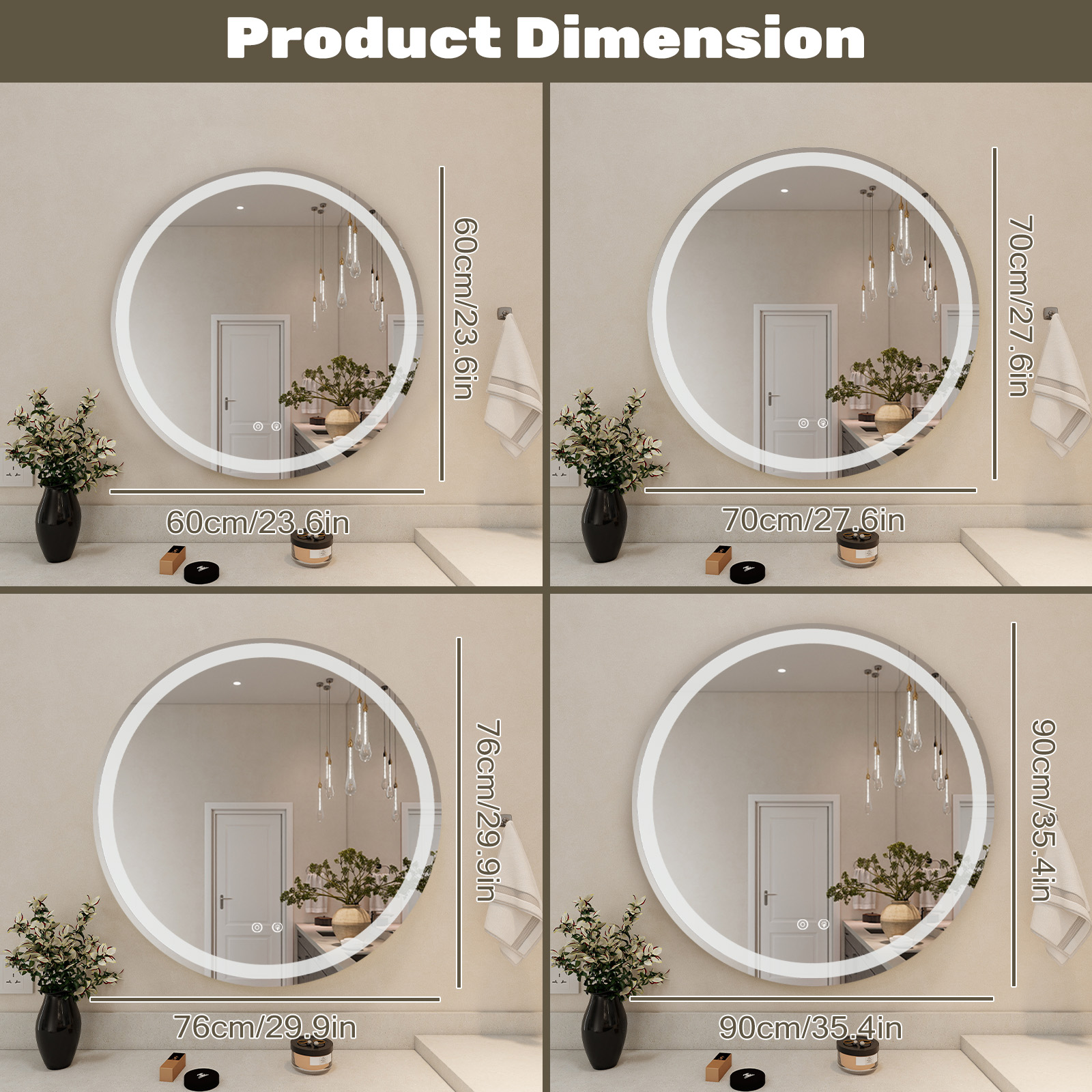 Smart anti-fog LED bathroom mi - Bathroom Mirror Led recensie en prijs