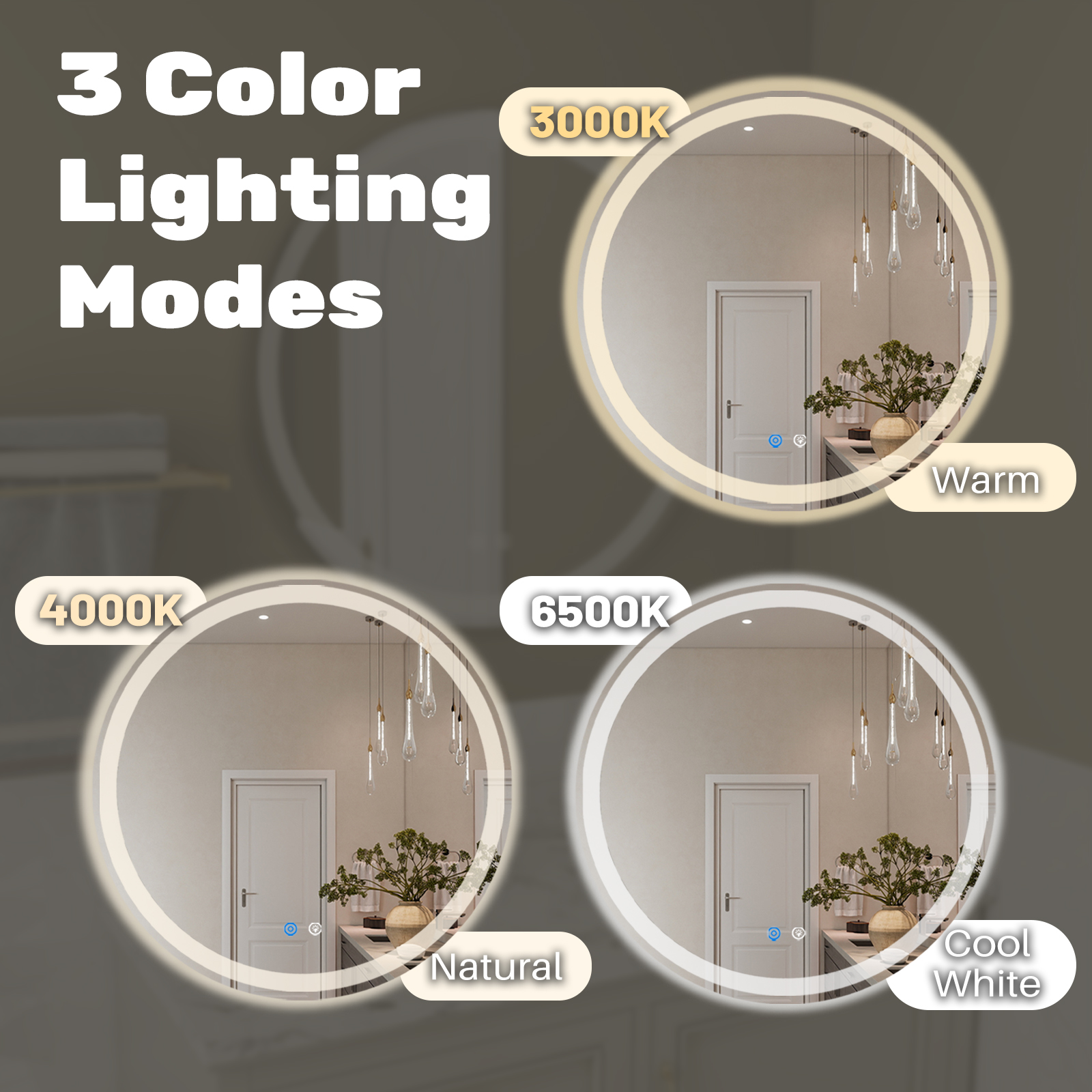 Smart anti-fog LED bathroom mi - Bathroom Mirror Led recensie en prijs