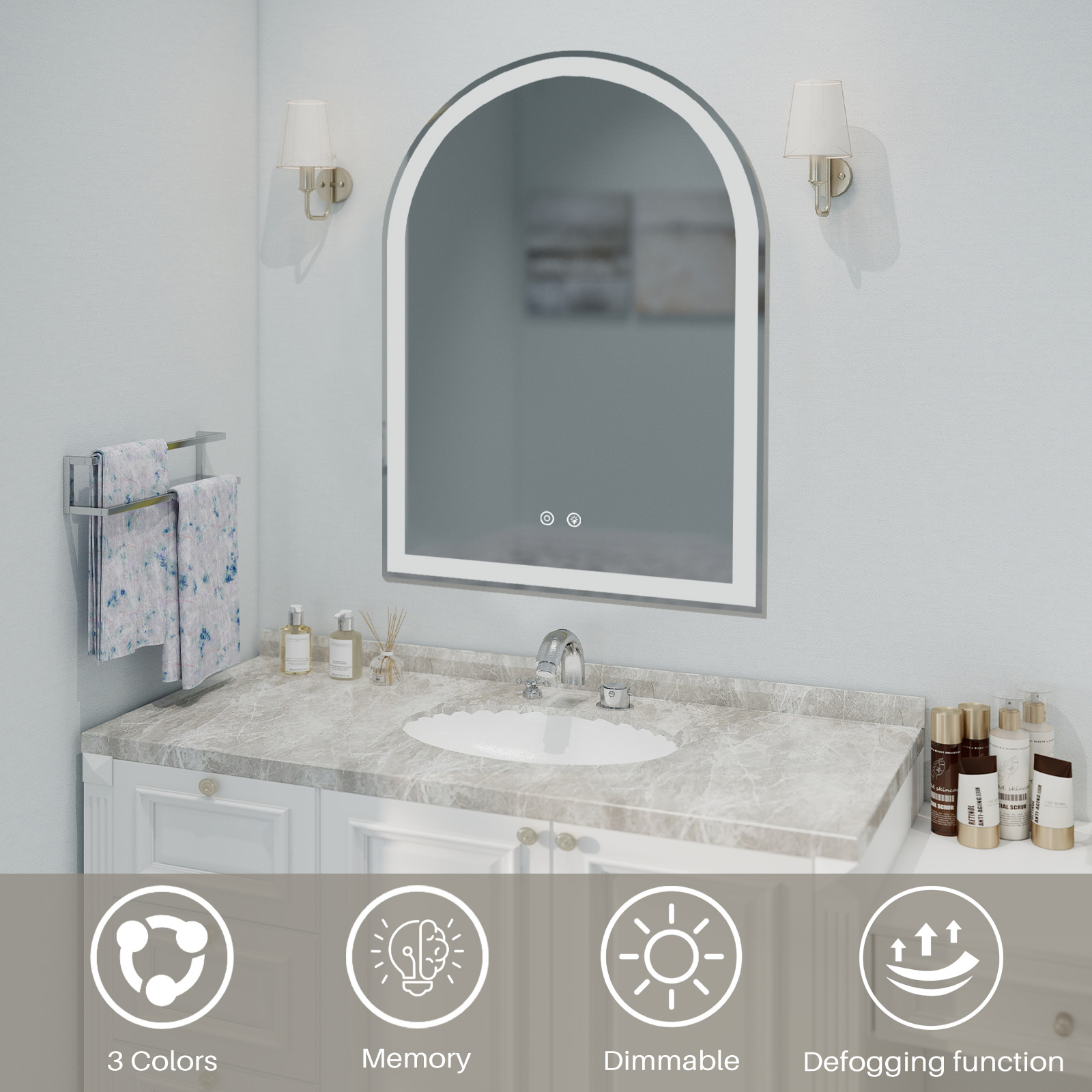 Smart Anti-fog LED Bathroom Mi - Bathroom Mirror Led recensie en prijs