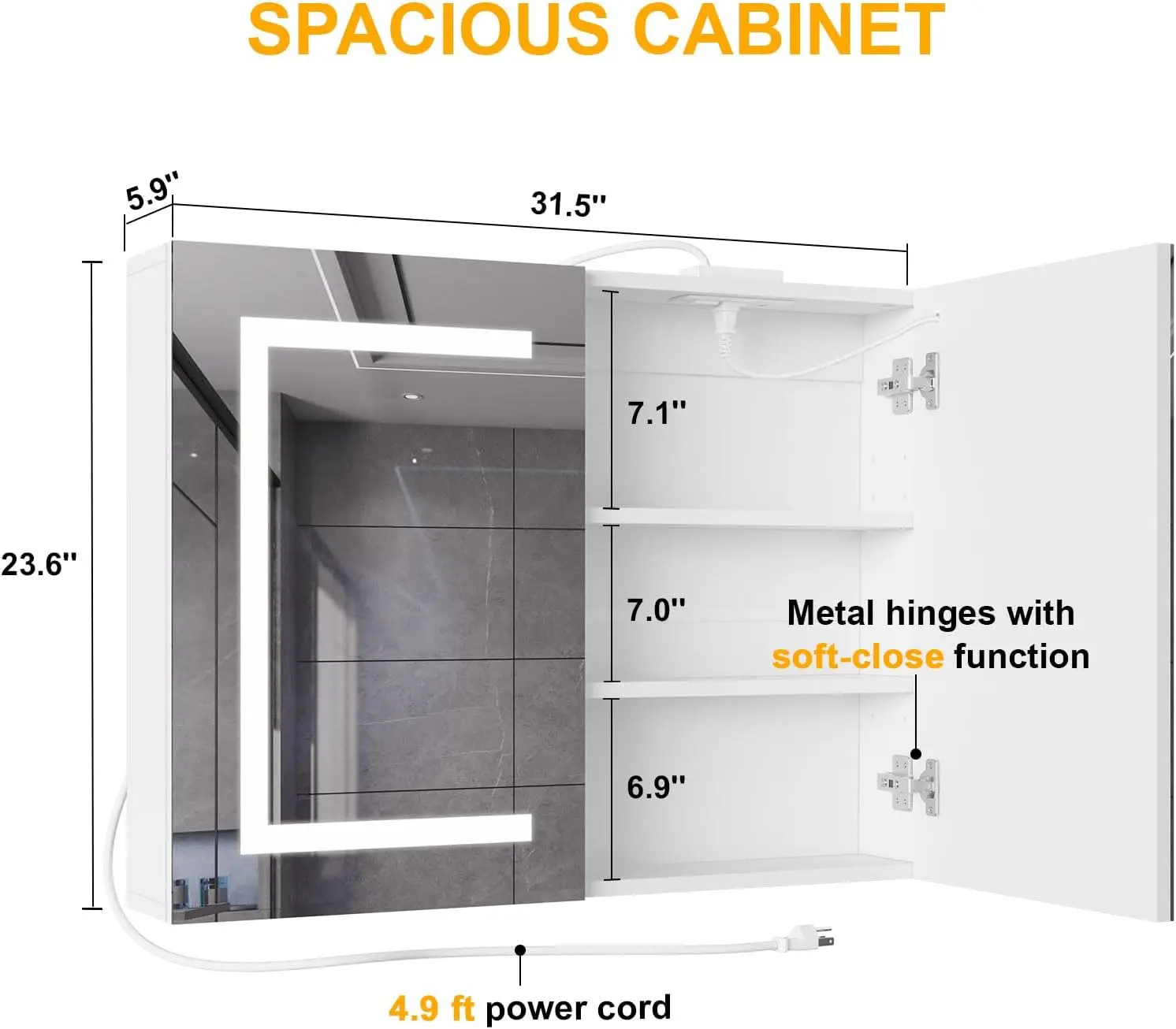 Bathroom Medicine Cabinet with - Bathroom Mirror Led recensie en prijs