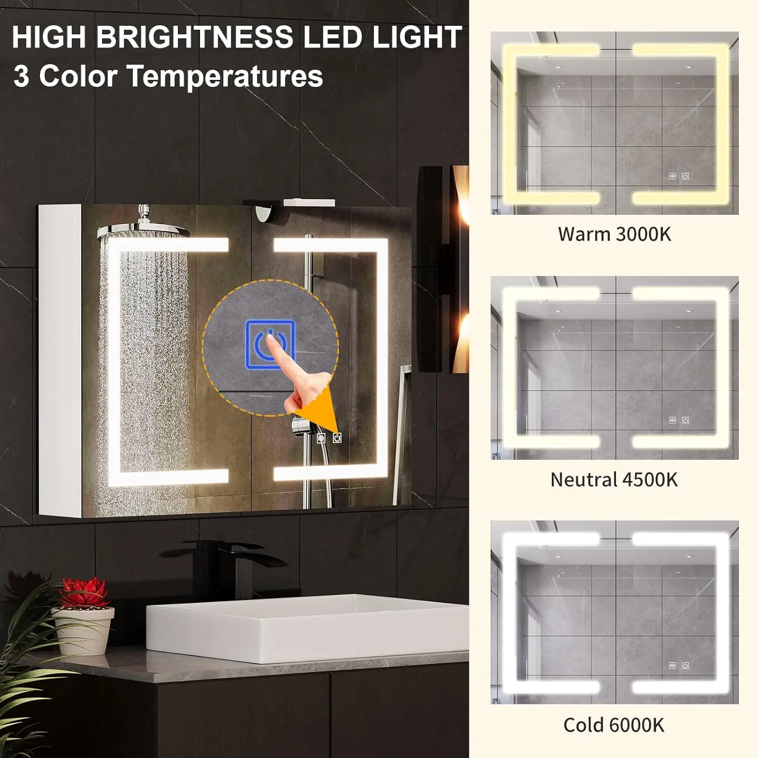 Bathroom Medicine Cabinet with - Bathroom Mirror Led recensie en prijs