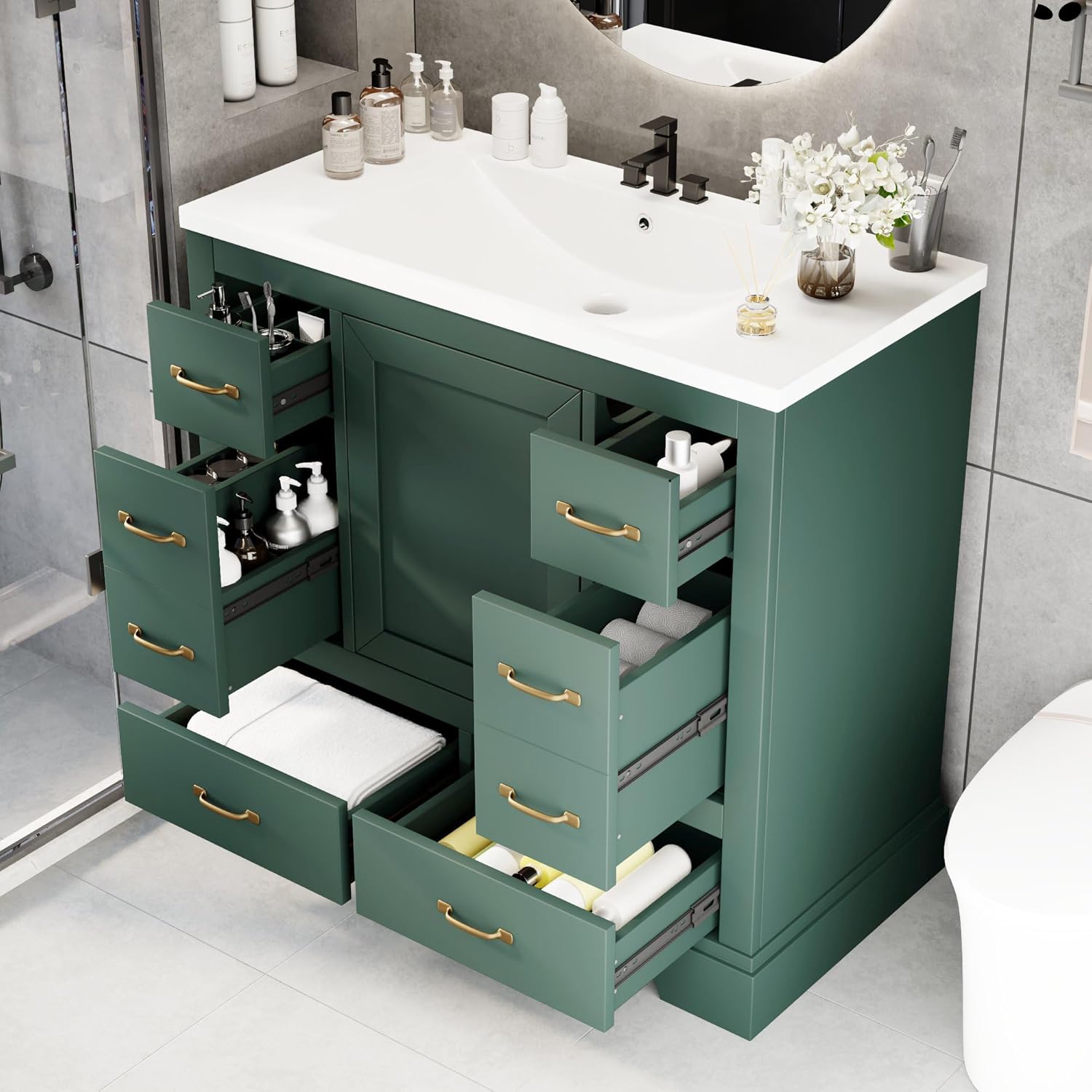 36in Bathroom Vanity Cabinet w - Home Bathroom Cabinets recensie en prijs