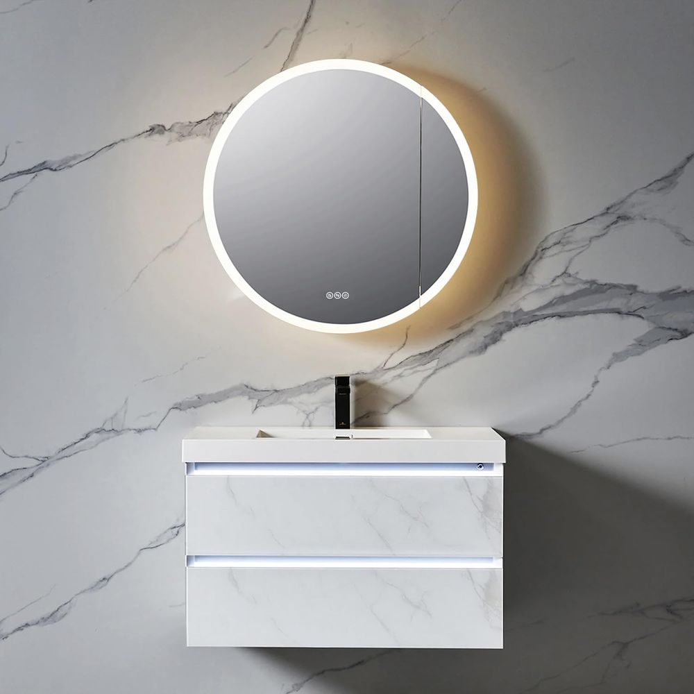 32 Inch Round LED Medicine Cab - Bathroom Mirror Led recensie en prijs