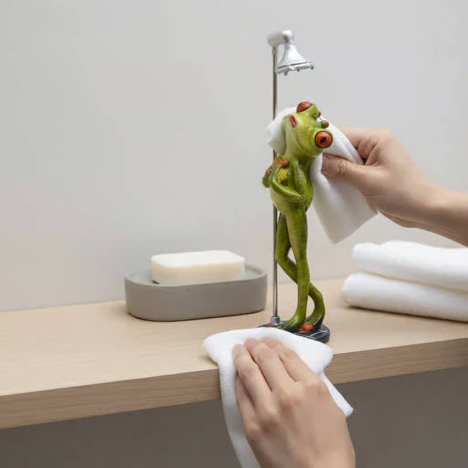 Showering Frog Figurine Novelt - Home And Bathroom recensie en prijs