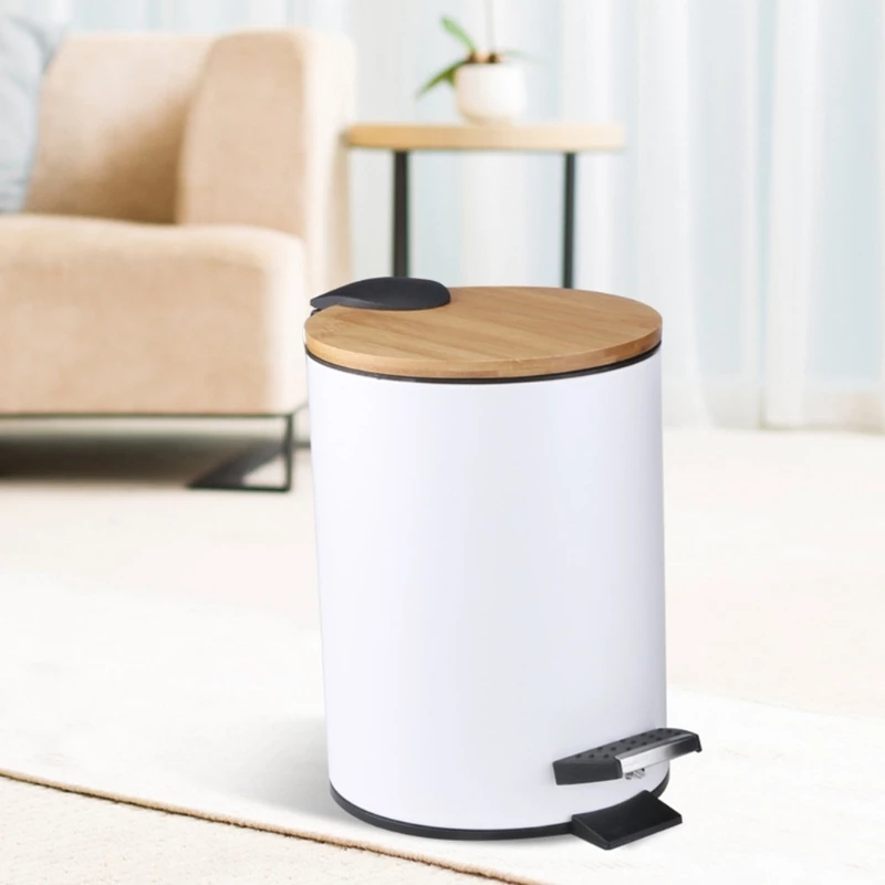 3/5L Wooden Flip Step Trash Ca - Home Bathroom Trash Can recensie en prijs