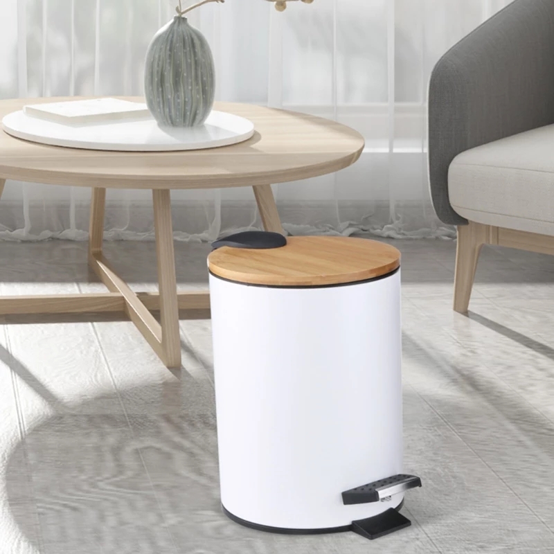 3/5L Wooden Flip Step Trash Ca - Home Bathroom Trash Can recensie en prijs