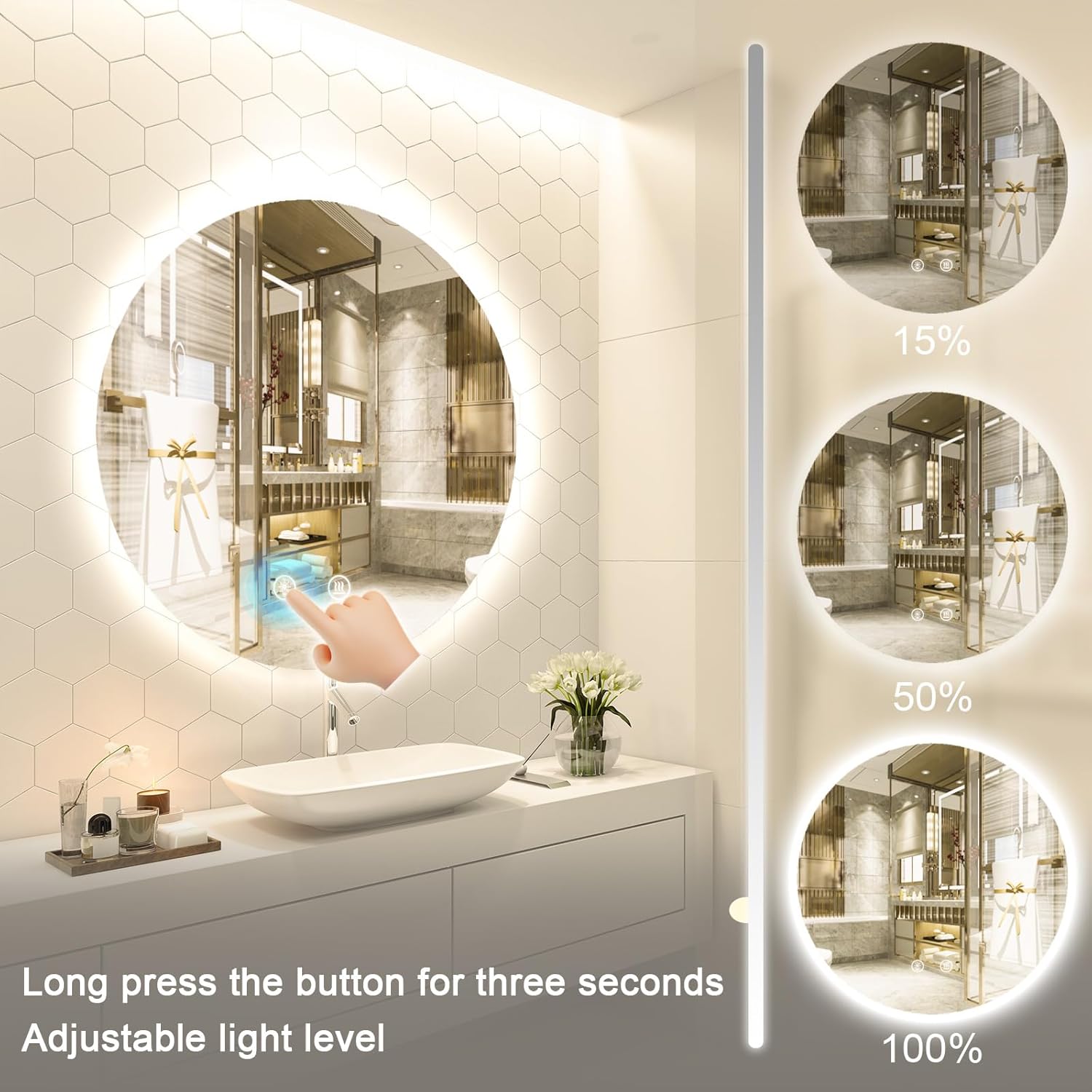 Luxury LED Bathroom Mirror Tou - Bathroom Mirror Led recensie en prijs