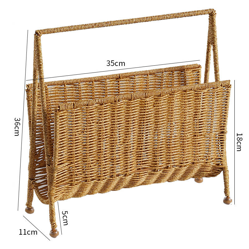 Ins Magazine Rack with Rattan  - Home Bathroom Trash Can recensie en prijs