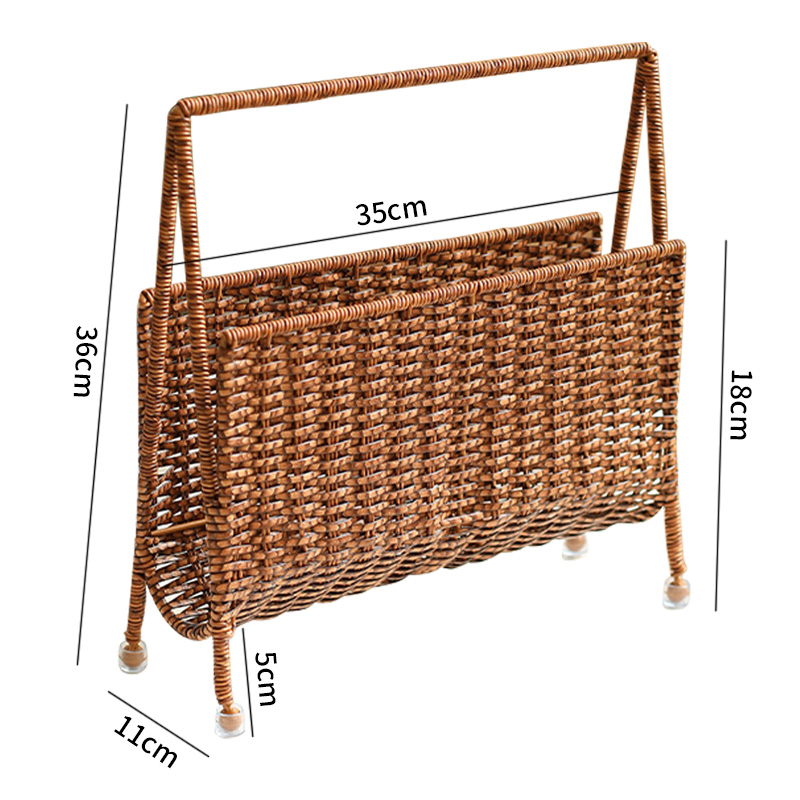 Ins Magazine Rack with Rattan  - Home Bathroom Trash Can recensie en prijs