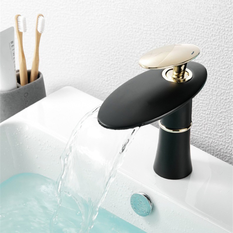 White/Black Gold Waterfall Bas - Home Hardware Bathroom Sinks recensie en prijs