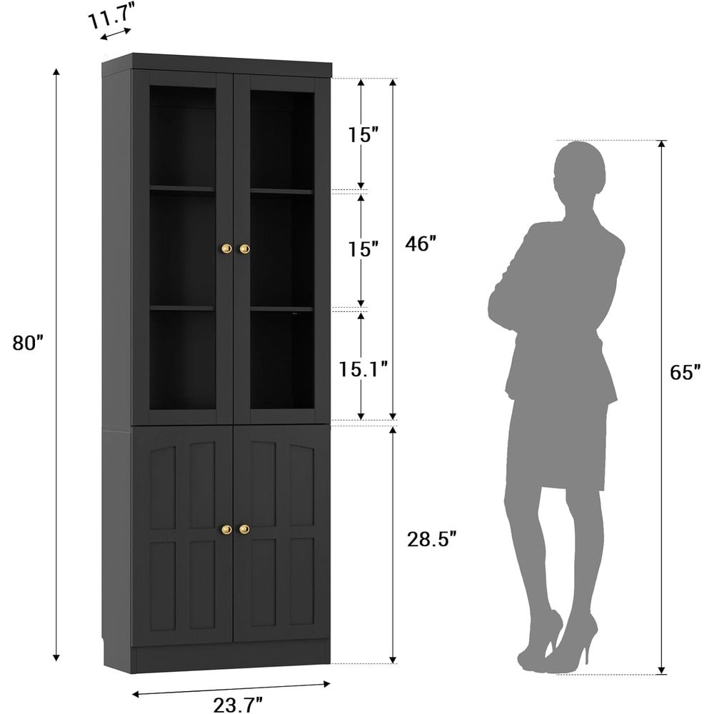 80 Tall Glass Door Bookcase wi - Home & Bathroom Building Products Pte Ltd Photos recensie en prijs