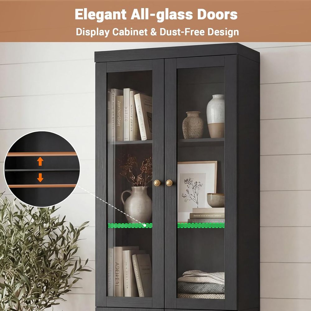 80 Tall Glass Door Bookcase wi - Home & Bathroom Building Products Pte Ltd Photos recensie en prijs
