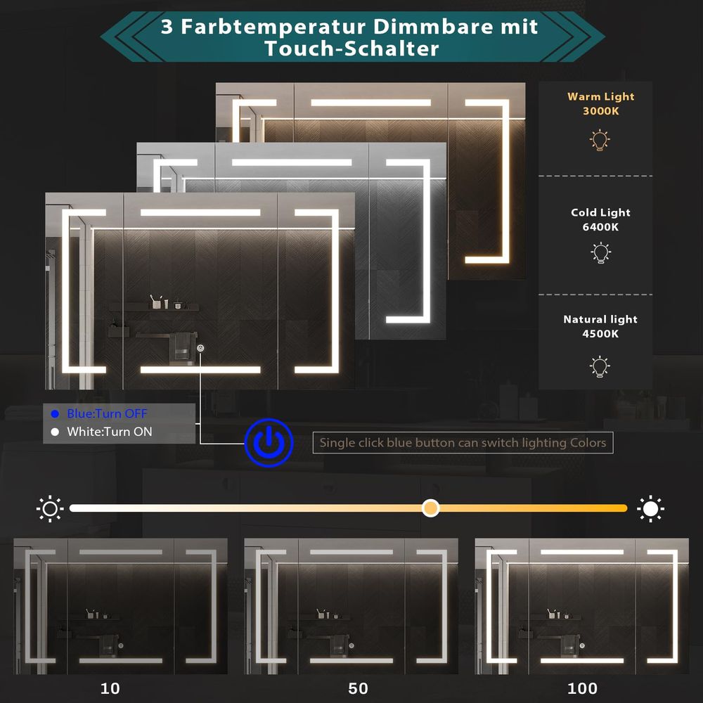 Medicine Cabinet with Mirror a - Bathroom Mirror Led recensie en prijs