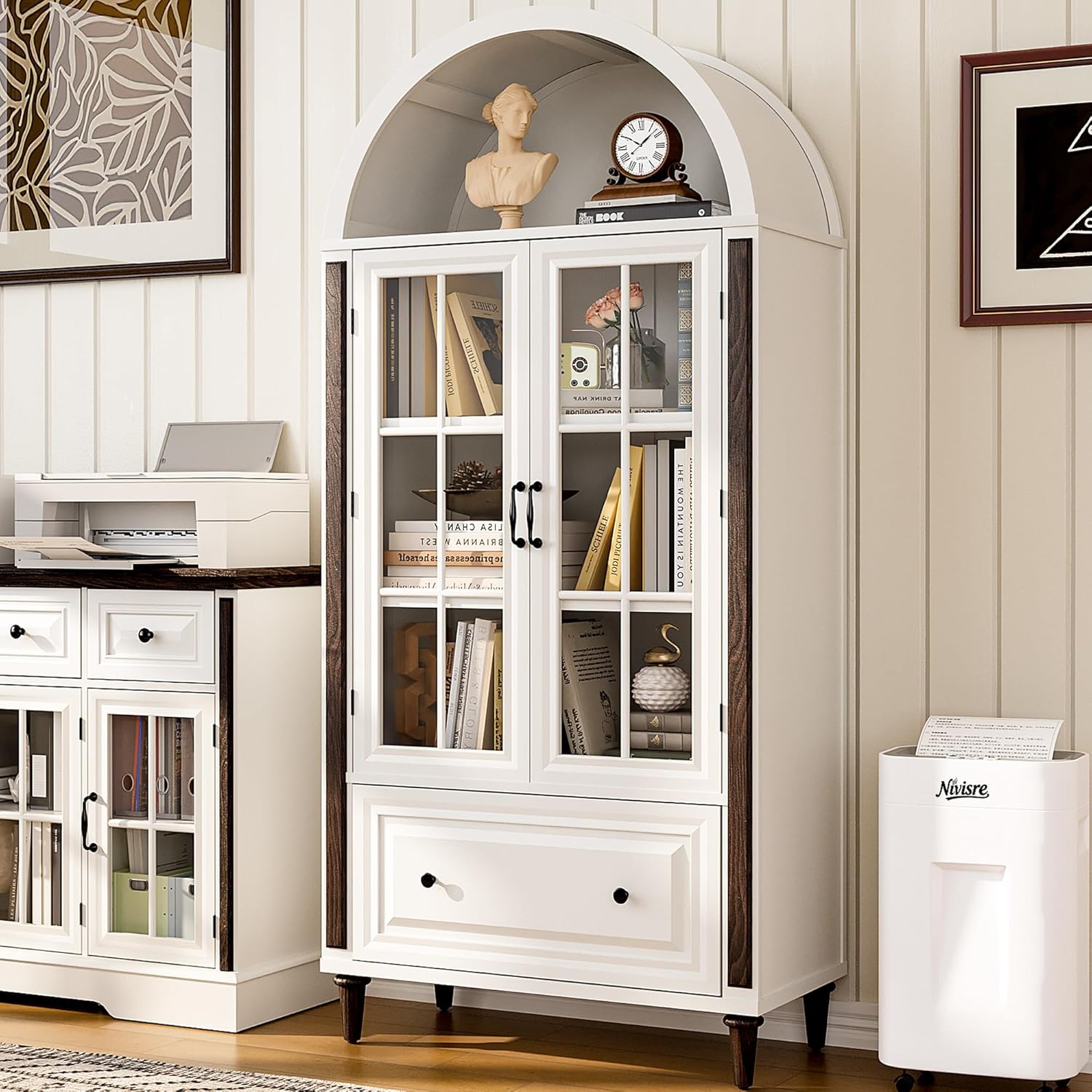 71” Handcrafted Arched Bookcas - Home & Bathroom Building Products Pte Ltd Photos recensie en prijs