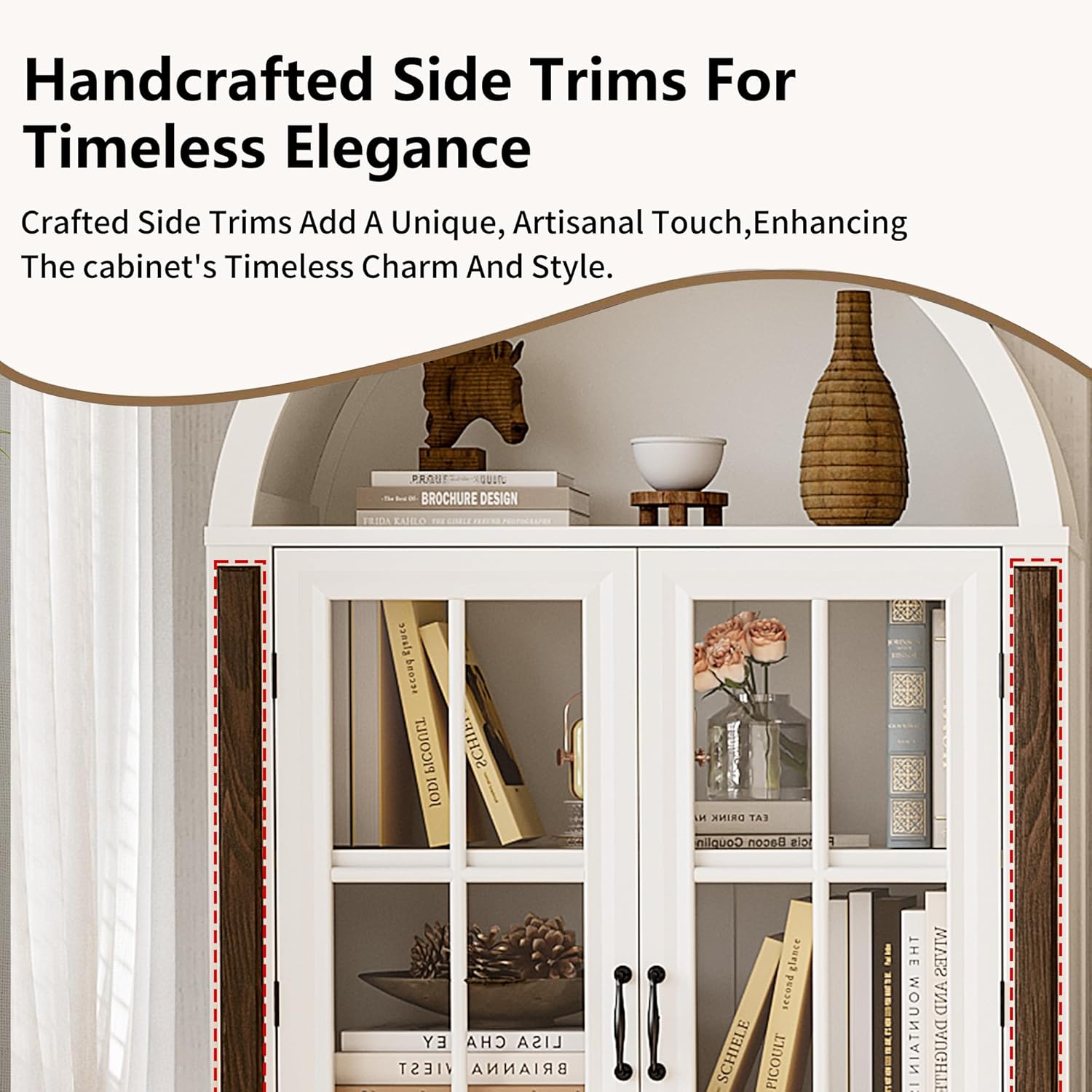 71” Handcrafted Arched Bookcas - Home & Bathroom Building Products Pte Ltd Photos recensie en prijs