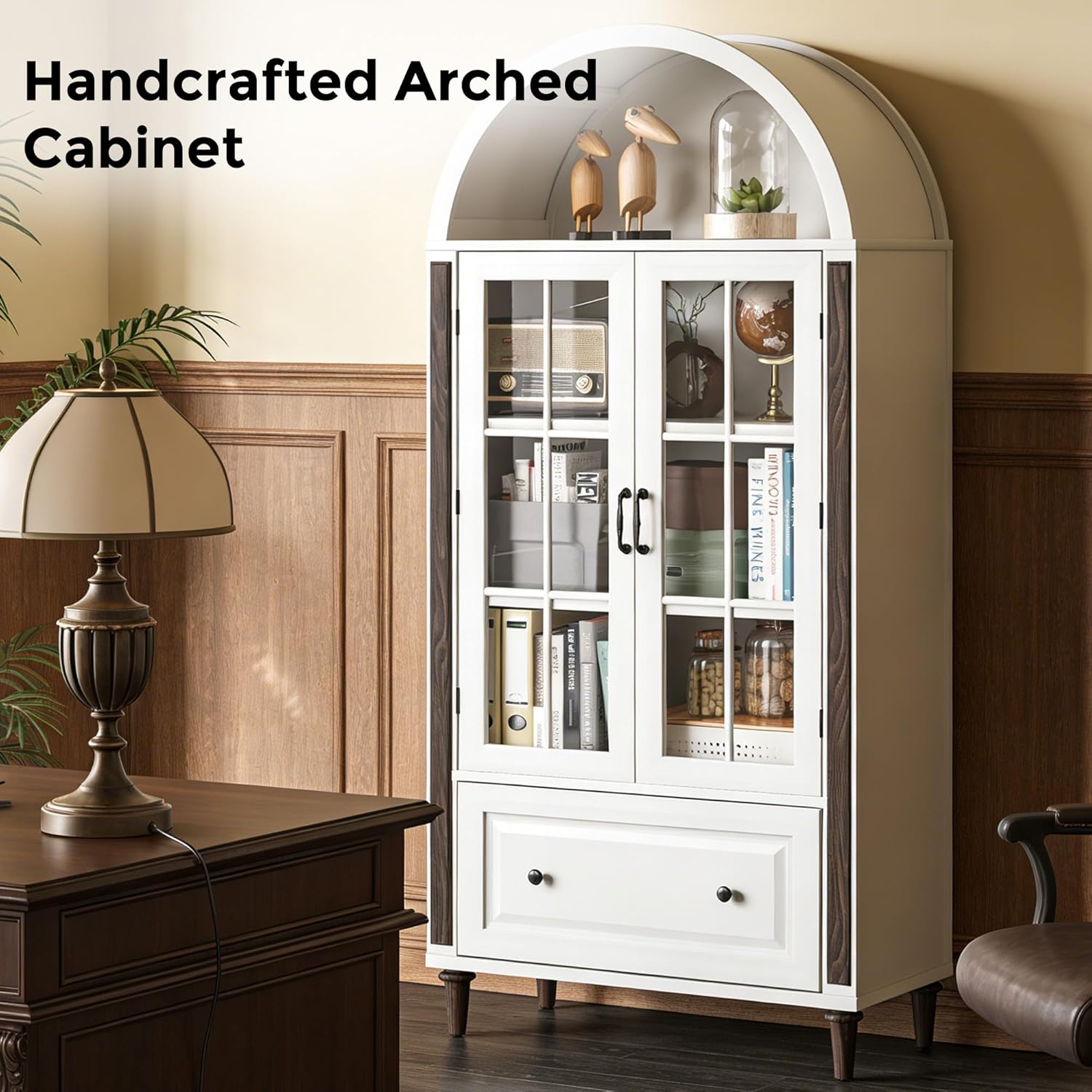 71” Handcrafted Arched Bookcas - Home & Bathroom Building Products Pte Ltd Photos recensie en prijs