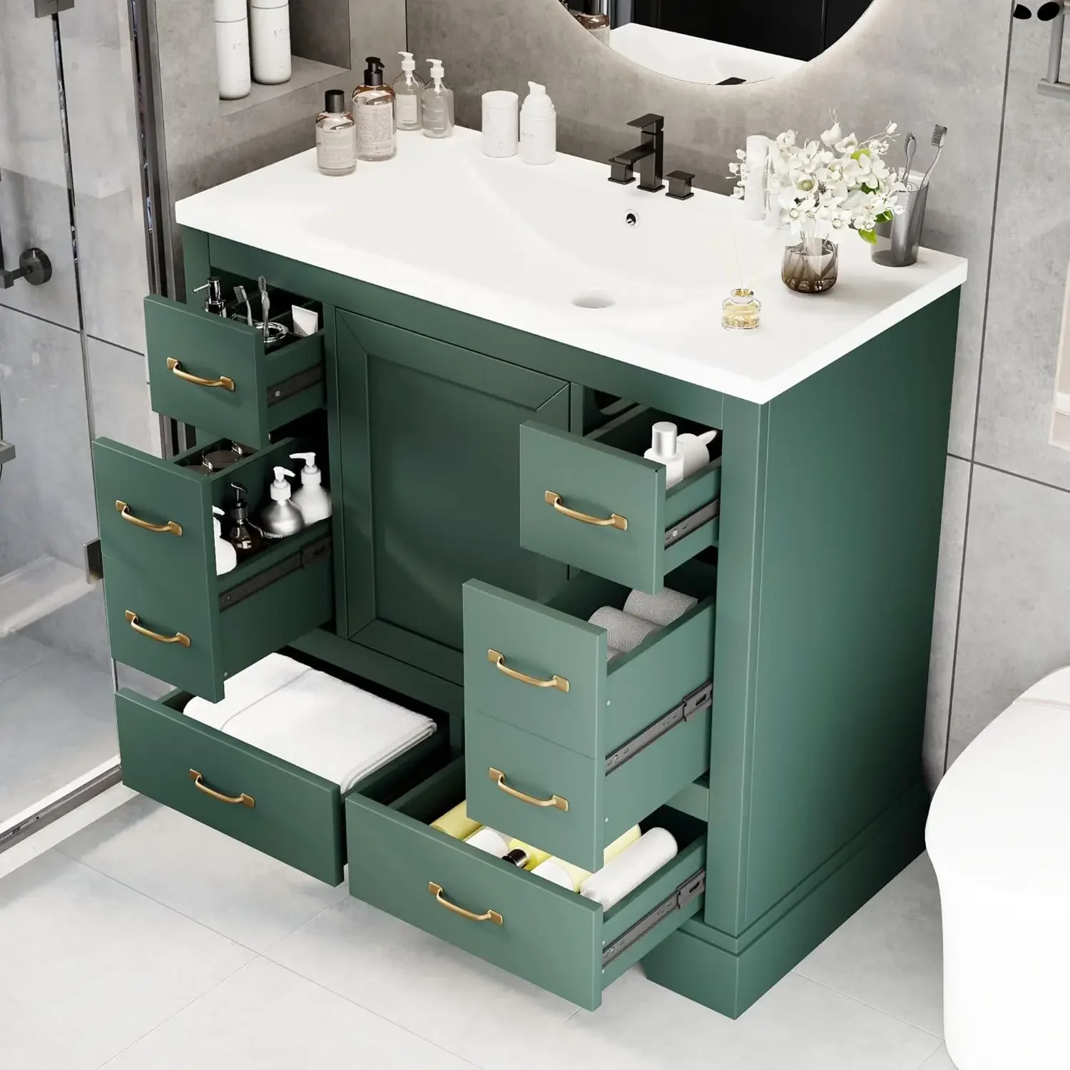 36in Bathroom Vanity Cabinet w - Home Bathroom Cabinets recensie en prijs