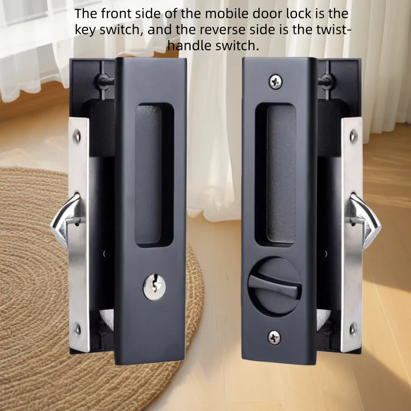 Black Sliding Door Lock with K - Home Bathroom Lock recensie en prijs