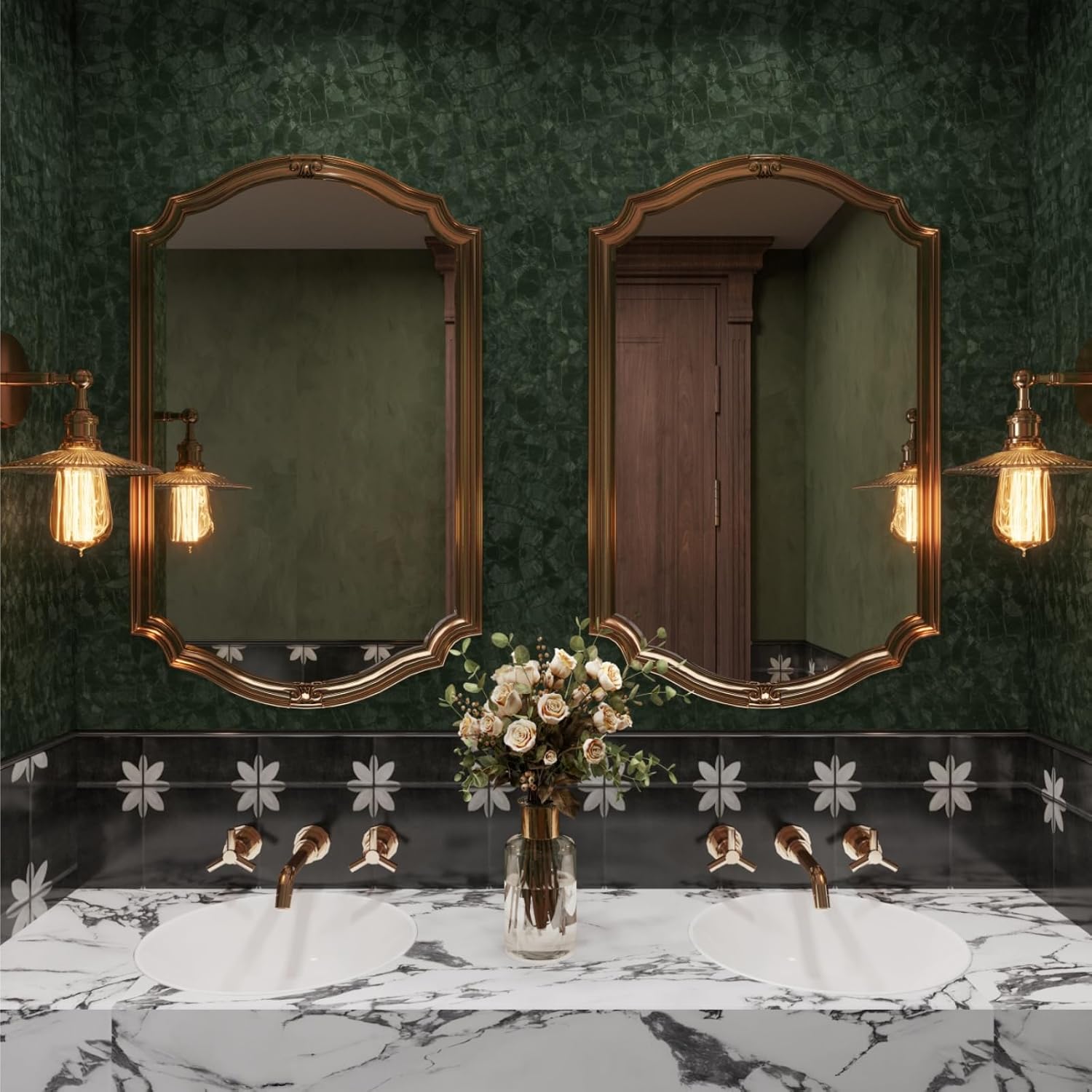 Dark Green Peel and Stick Wall - Home Bathroom Cabinets recensie en prijs