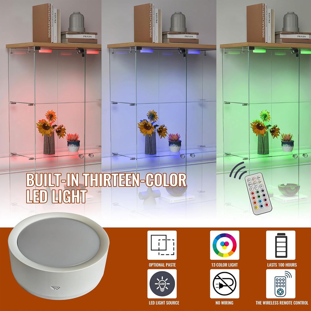 4-Tier Glass Cabinet with LED  - Home & Bathroom Building Products Pte Ltd Photos recensie en prijs