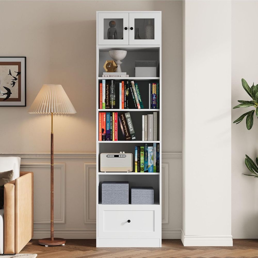 7-Tier Glass Door Bookcase, 85 - Home & Bathroom Building Products Pte Ltd Photos recensie en prijs