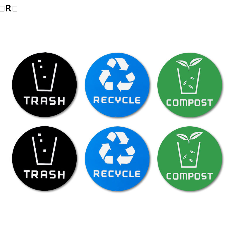 〔R〕6pcs Diameter 10CM PVC Recy - Home Bathroom Trash Can recensie en prijs