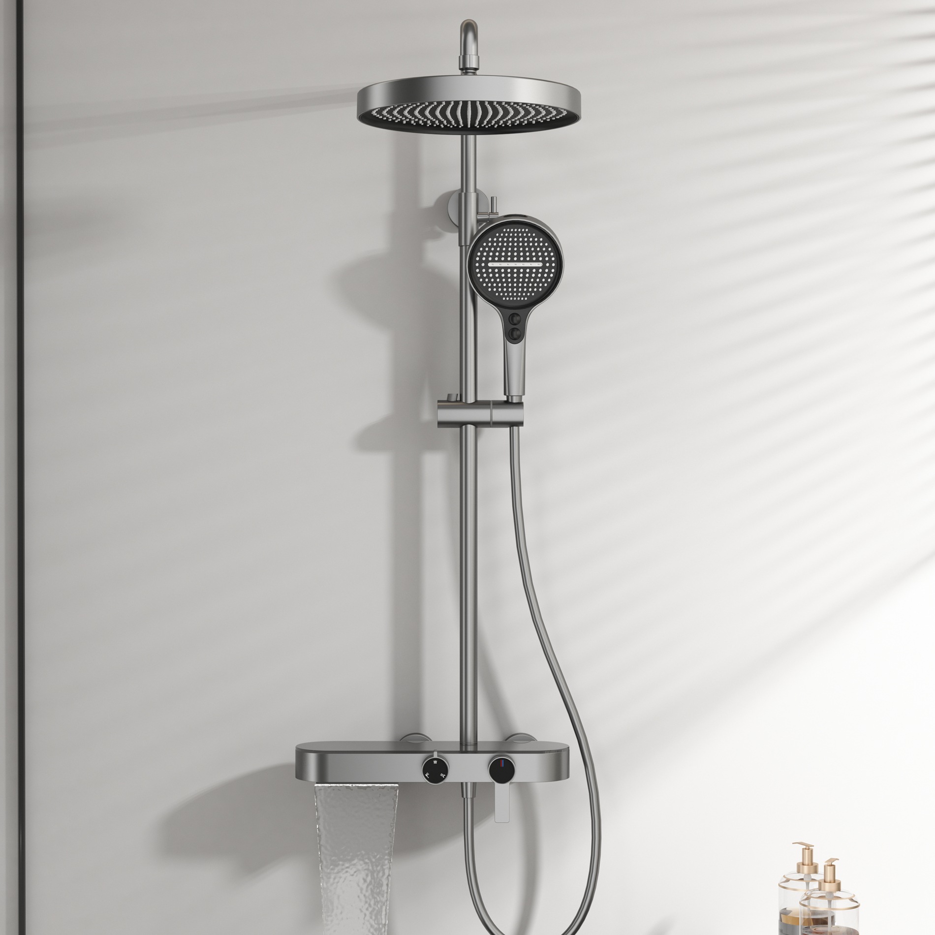 Gunmetal Gray Shower Set For H - Home And Bathroom recensie en prijs