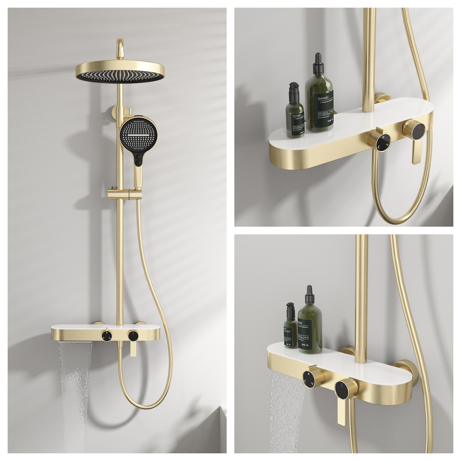 Gunmetal Gray Shower Set For H - Home And Bathroom recensie en prijs
