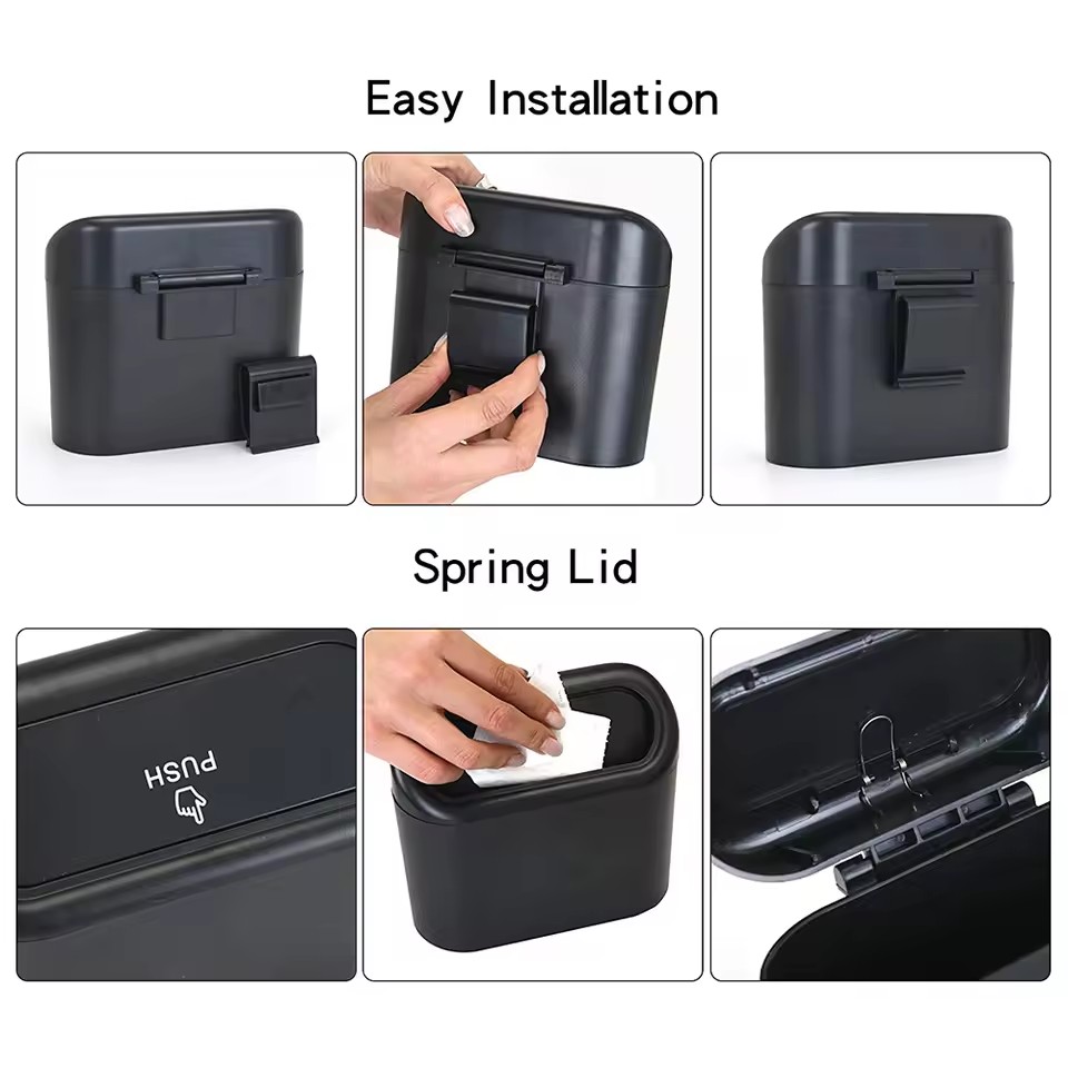 MOBIDEA  Black/White Portable  - Home Bathroom Trash Can recensie en prijs