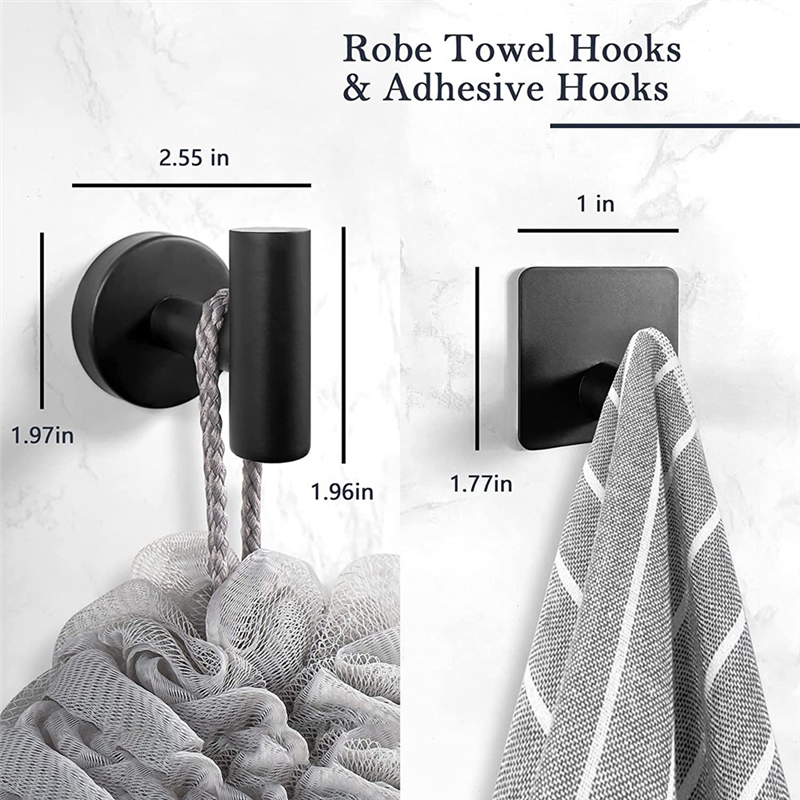 ABCL 14-Pieces Matte Black Bat - Towel Bar Stainless recensie en prijs