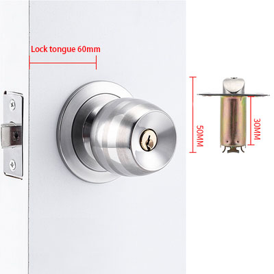 Stainless Steel Golden Round B - Home Bathroom Lock recensie en prijs