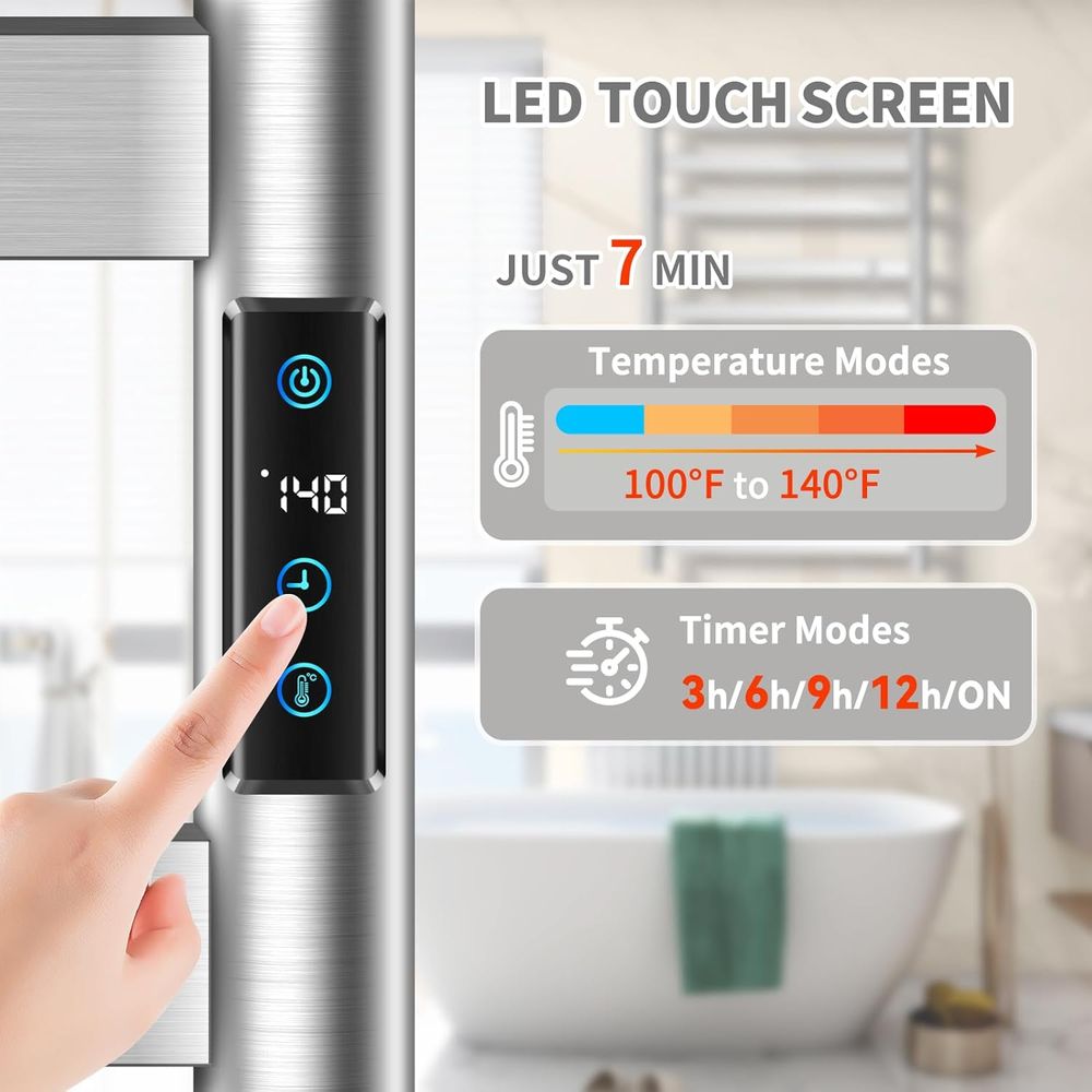 10-Bar Electric Wall-Mounted T - Towel Bar Stainless recensie en prijs