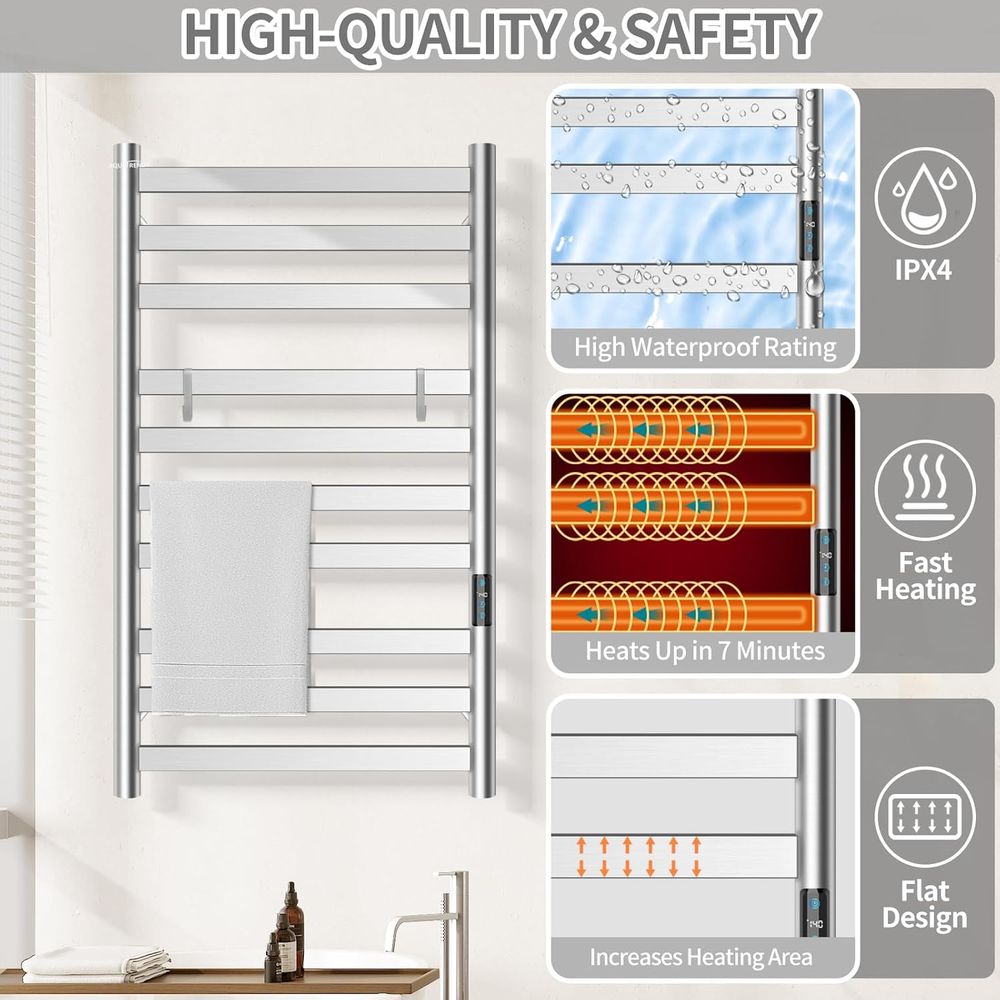 10-Bar Electric Wall-Mounted T - Towel Bar Stainless recensie en prijs